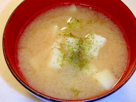 じゃがバターと青海苔のお味噌汁